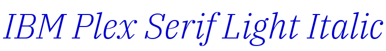 IBM Plex Serif Light Italic шрифт
